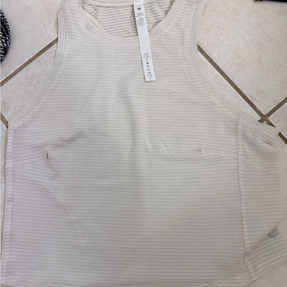 lululemon athletica Ribbed High-Neck Tank Top - Cream
